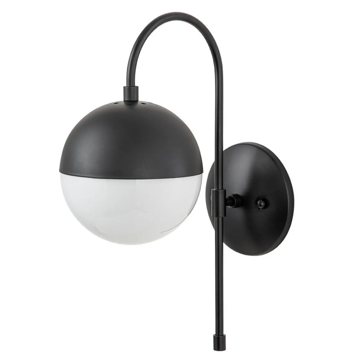 Goose Arm Globe Wall Sconce