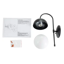 Goose Arm Globe Wall Sconce