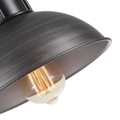 Industrial 3-light Island Pot Lid Dome Pendant