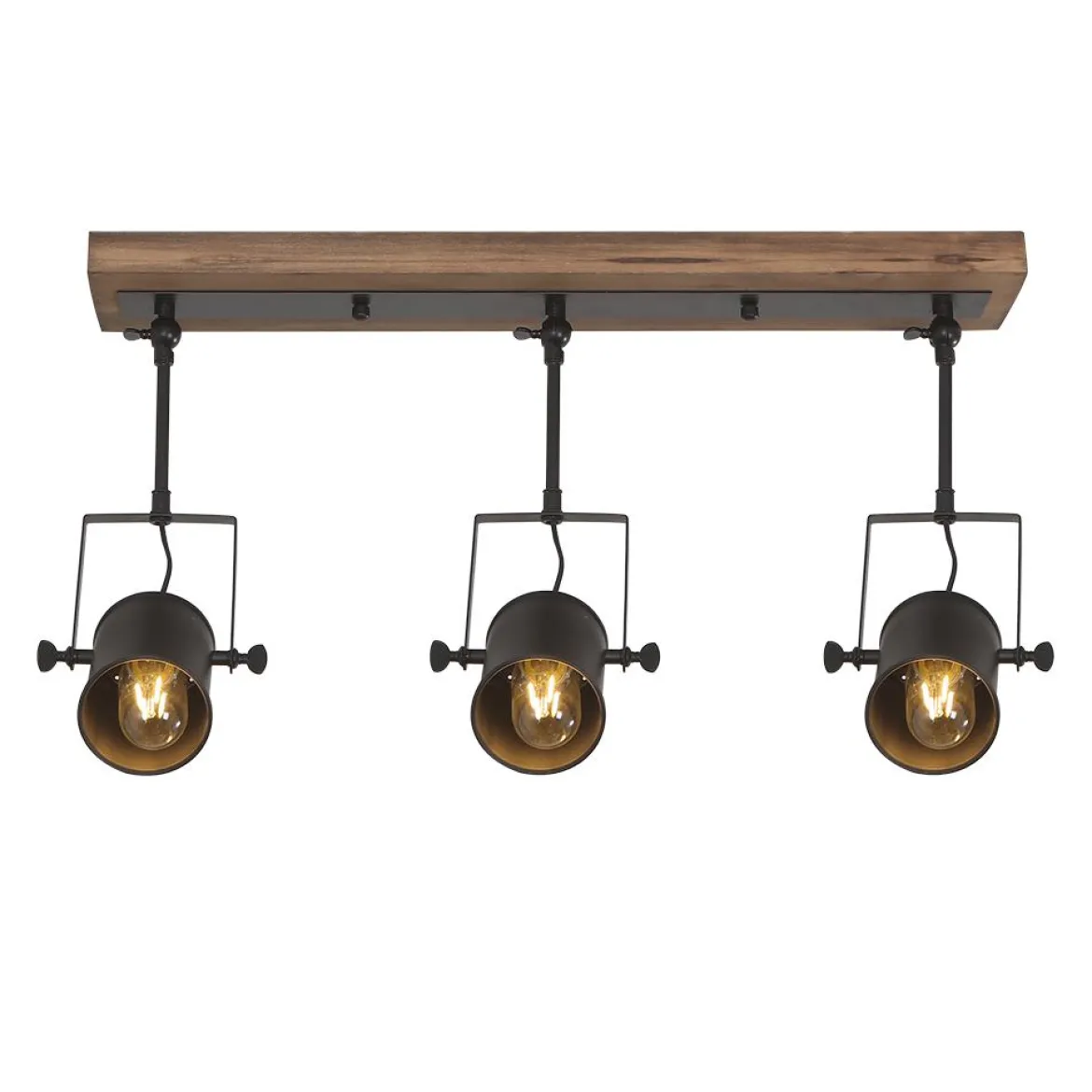 Industrial 3-Light Semi Flush Track Light