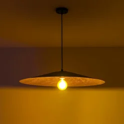 Industrial Oversized Iron Flat Cone Kitchen Pendant Light