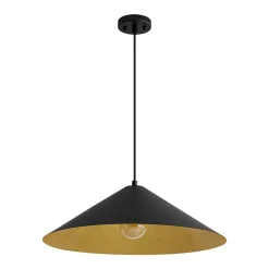 Industrial Oversized Iron Flat Cone Kitchen Pendant Light
