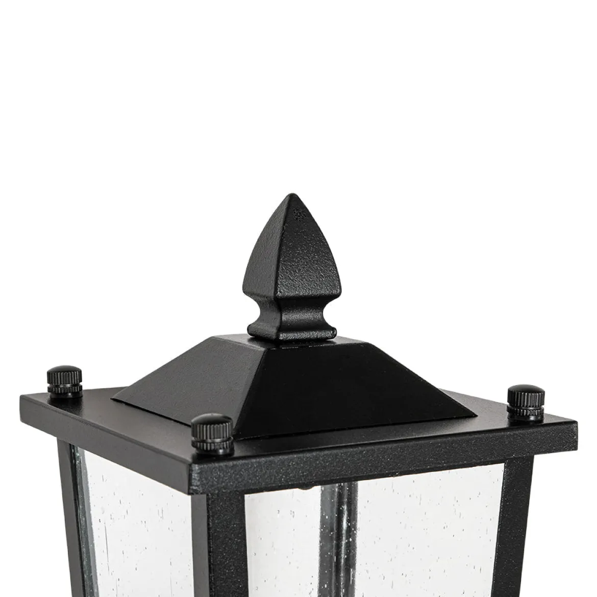 IP23 Black Manor 1-Light Lantern Outdoor Wall Sconce