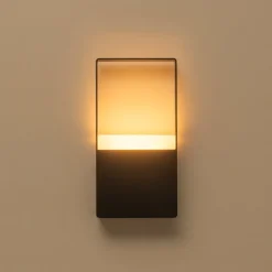 IP54 Black Rectangular Dimmable LED Outdoor Wall Lamp