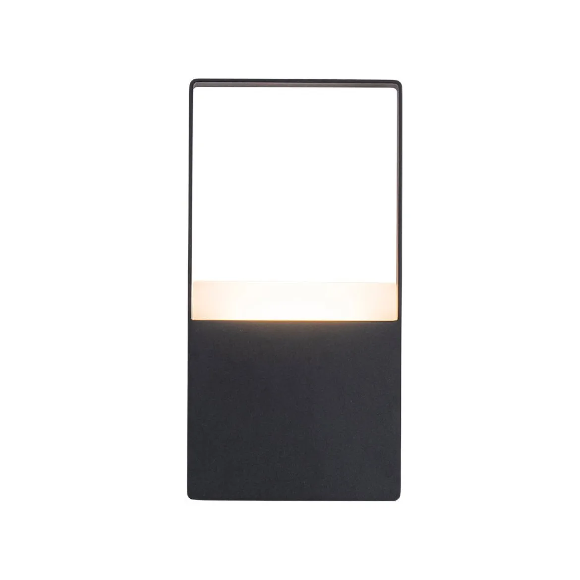 IP54 Black Rectangular Dimmable LED Outdoor Wall Lamp