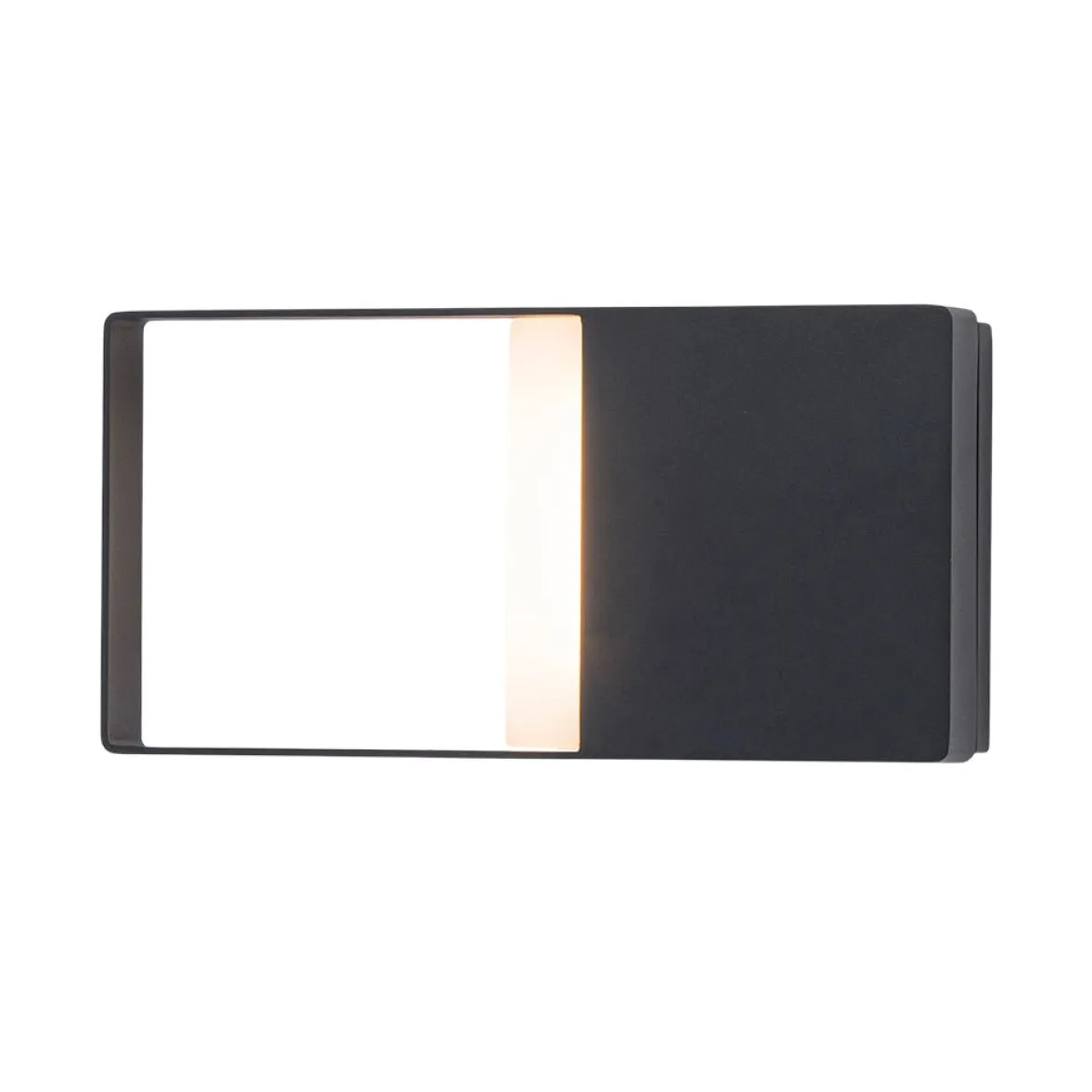 IP54 Black Rectangular Dimmable LED Outdoor Wall Lamp