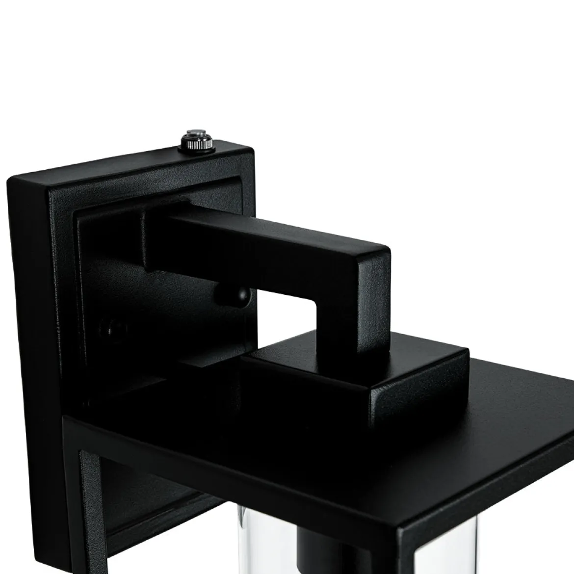 IP23 Black Rectangular Outdoor Lantern Wall Sconce