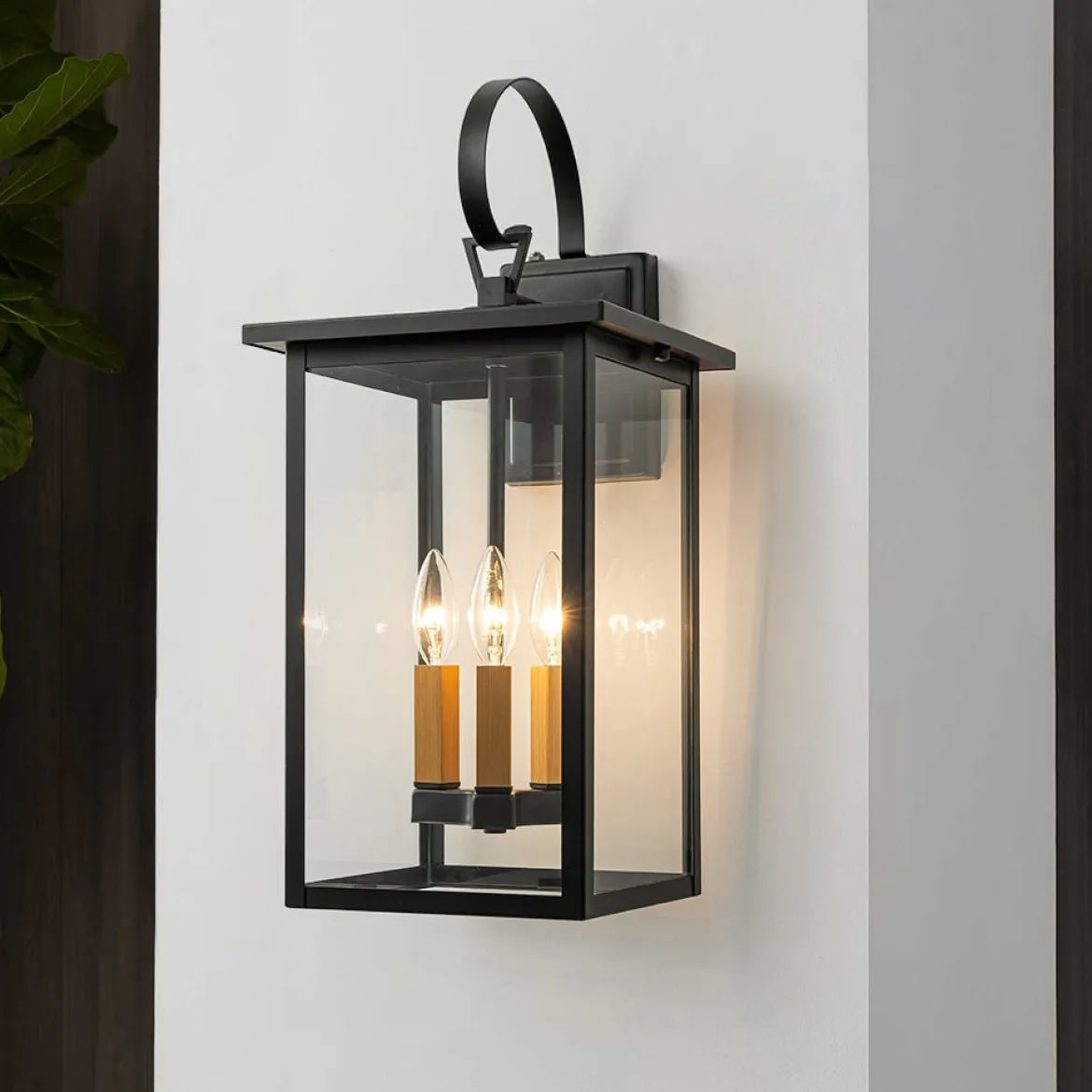 IP23 Farmhouse Square Lantern Outdoor Wall Sconce
