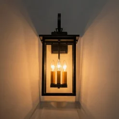 IP23 Farmhouse Square Lantern Outdoor Wall Sconce
