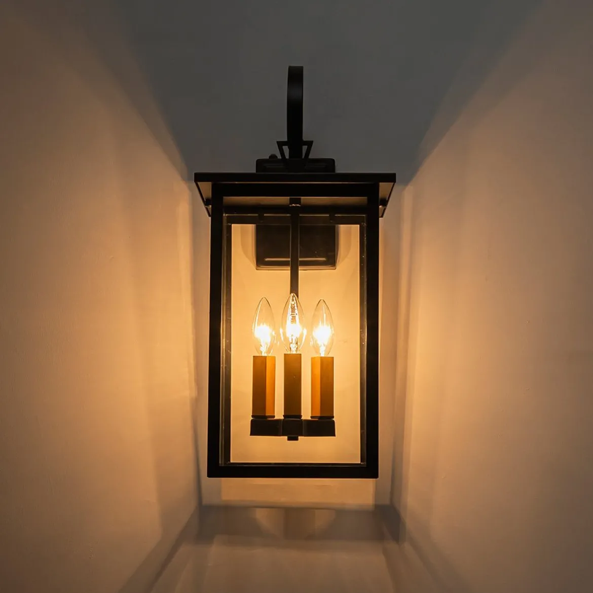 IP23 Farmhouse Square Lantern Outdoor Wall Sconce