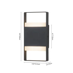 IP54 Minimalist Rectangle Dimmable LED Outdoor Wall Light