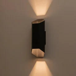 IP54 Up and Down Black Geometric Tube LED Outdoor Wall Light