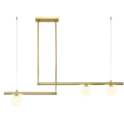 Kitchen Island Glass Globe Linear Chandelier