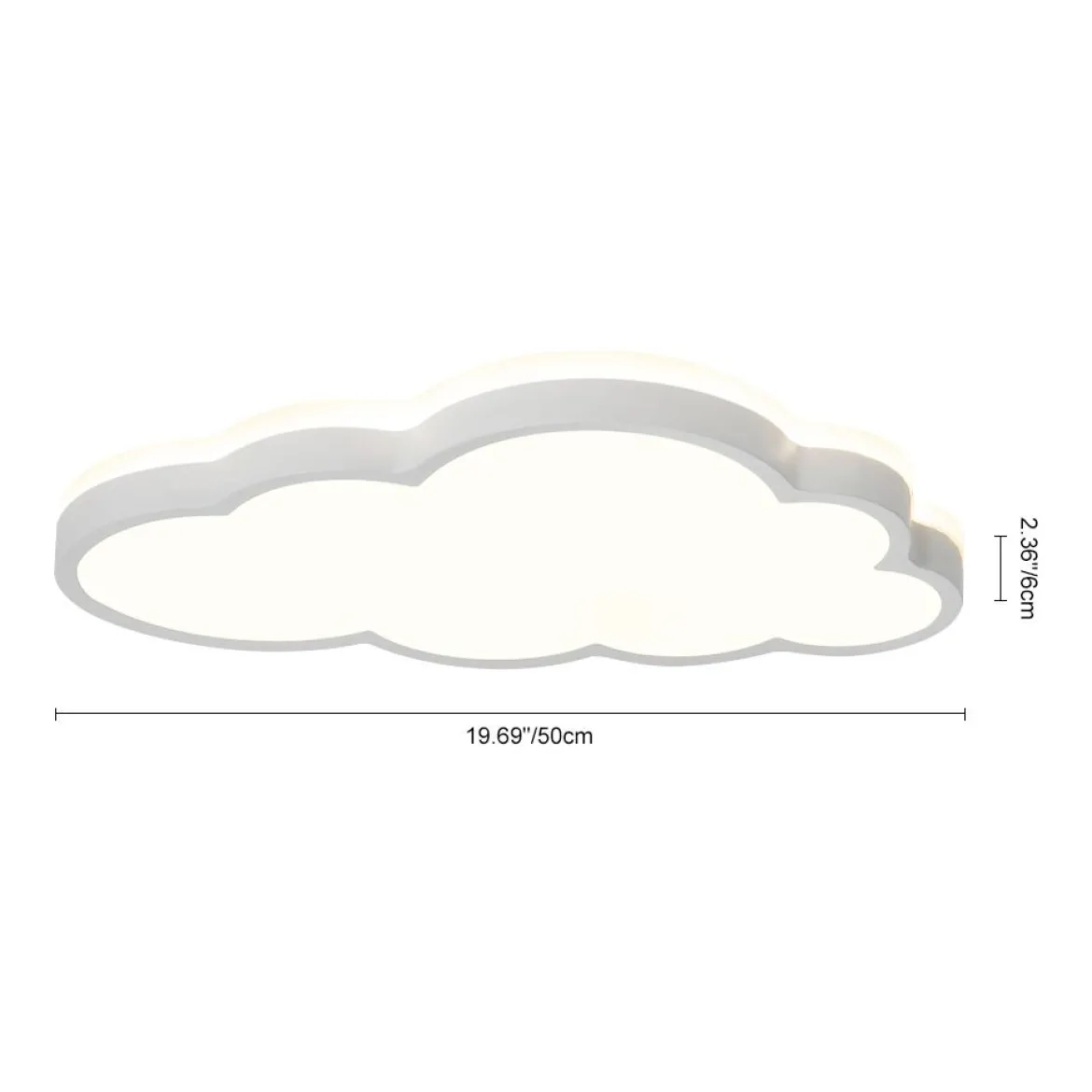 LED Cloud Light Fixture Dimmable Flush Mount for Kids