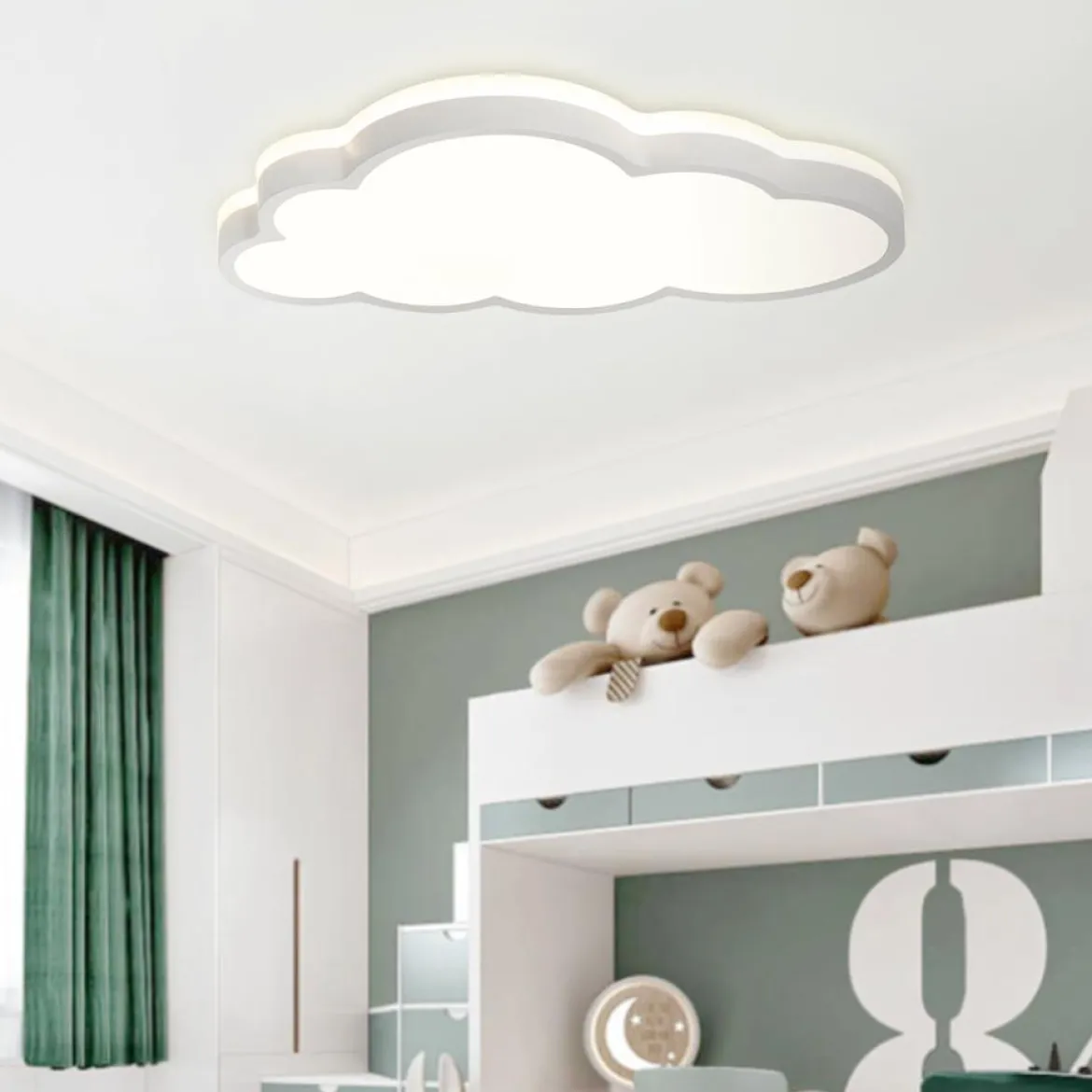 LED Cloud Light Fixture Dimmable Flush Mount for Kids