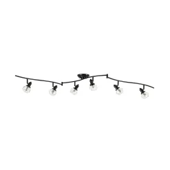 6-Light Adjustable Crystal Spotlight Island Linear Track Light