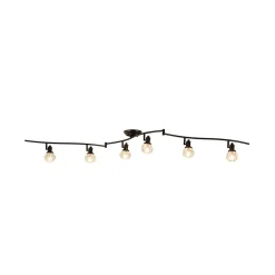 6-Light Adjustable Crystal Spotlight Island Linear Track Light