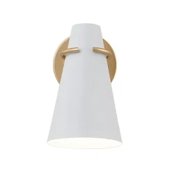 1-Light Adjustable Head Metal Cone Vanity Wall Sconce