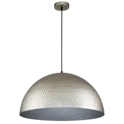 1-Light Antique Oversized Hammered Dome Pendant Light