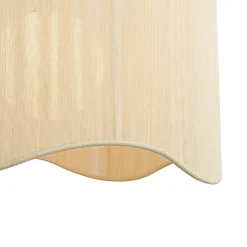 1-Light Beige Woven Thread Wavy Drum Cage Chandelier