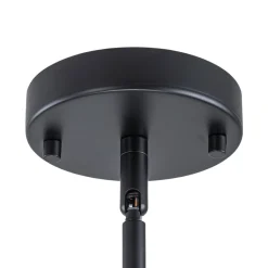 8-Light Black Brass White Glass Globe Round Sputnik Chandelier