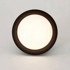 1-Light Black Dome Frosted Glass Shade Semi Flush Mount