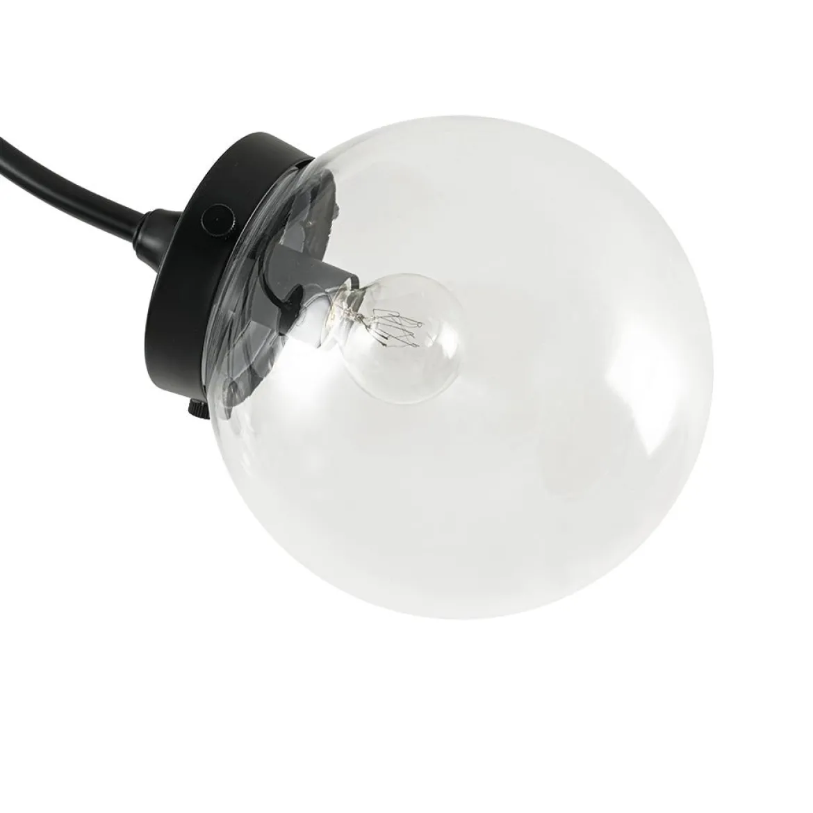 4-Light Bloom Clear Glass Globe Semi Flush Mount