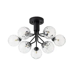 9-Light Bloom Water Glass Globe Tiered Sputnik Ceiling Light