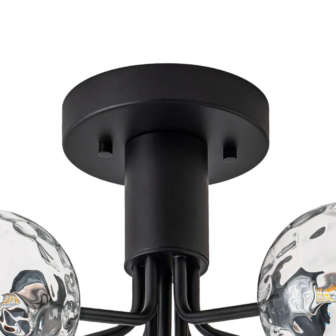 9-Light Bloom Water Glass Globe Tiered Sputnik Ceiling Light