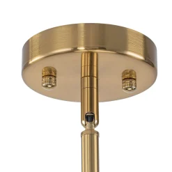 12-Light Brass Firework Opal Glass Globe Sputnik Chandelier