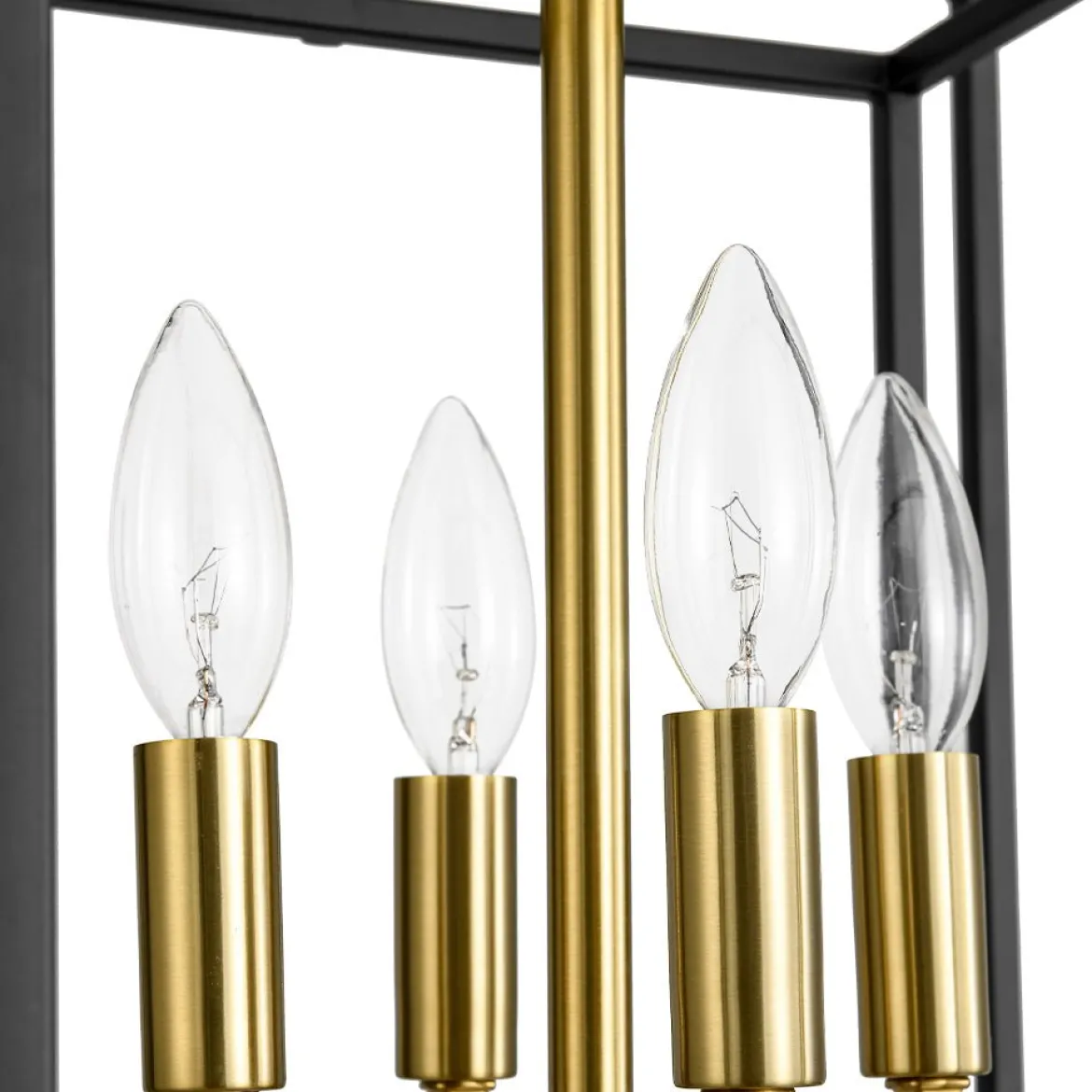 4-Light Candle Style Tiered Square Lantern Pendant
