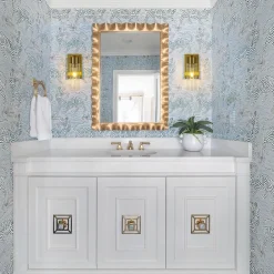 1-Light Clear Glass Cylinder Bathroom Vanity Wall Sconce