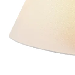 4-Light Cluster White Fabric Cone Shade Chandelier