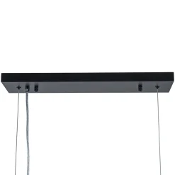 8-Light Color Tinted Glass Globe Bubble Linear Island Chandelier