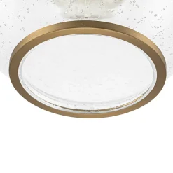 1-Light Corded Seeded Glass Globe Kitchen Pendant Light