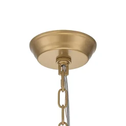 4-Light Crystal Accented Capiz Shell Drum Lantern Pendant