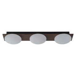 3-Light Dimmable LED Rustic Linear Flush Mount Light