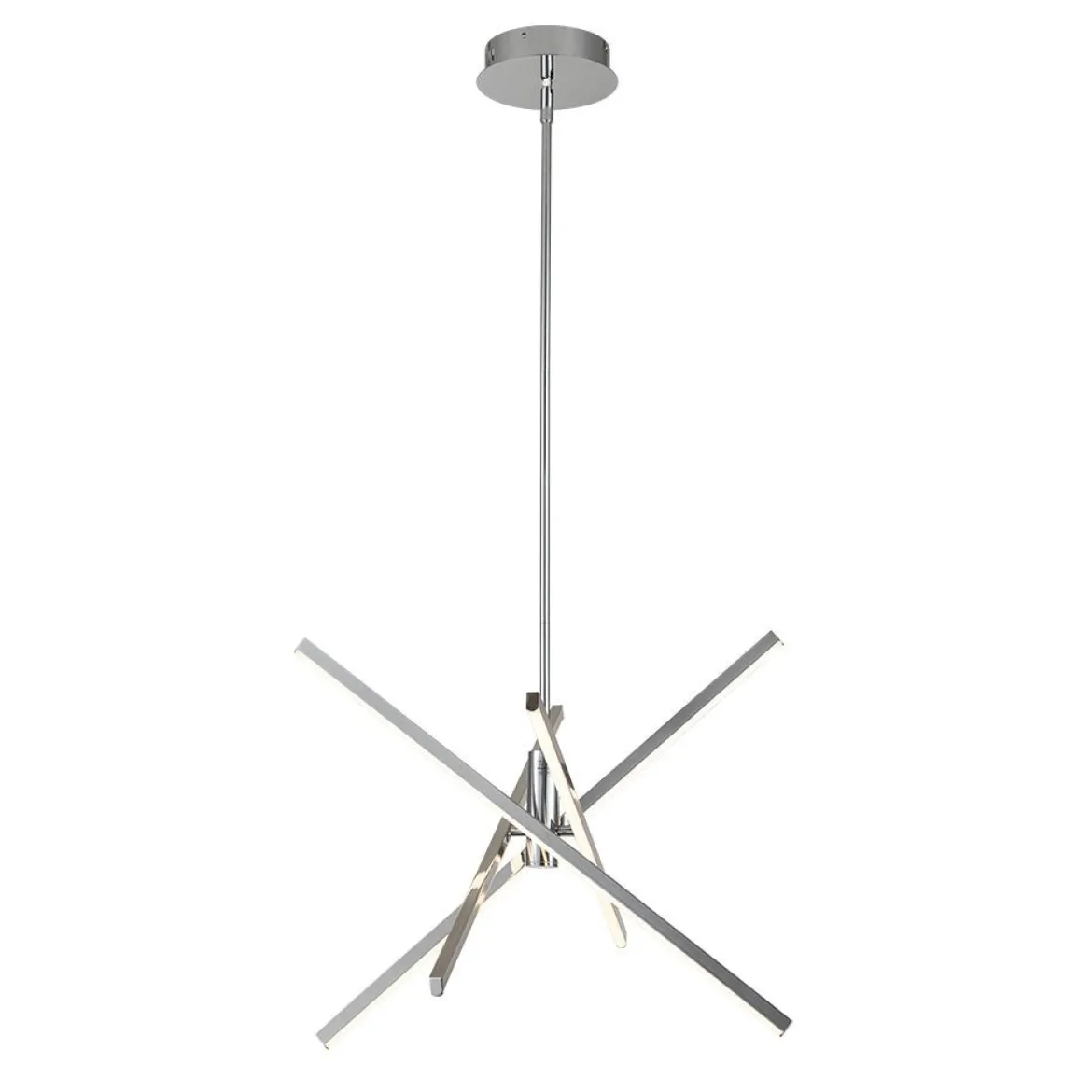 4-Light Dimmable LED Tube Sputnik Chandelier