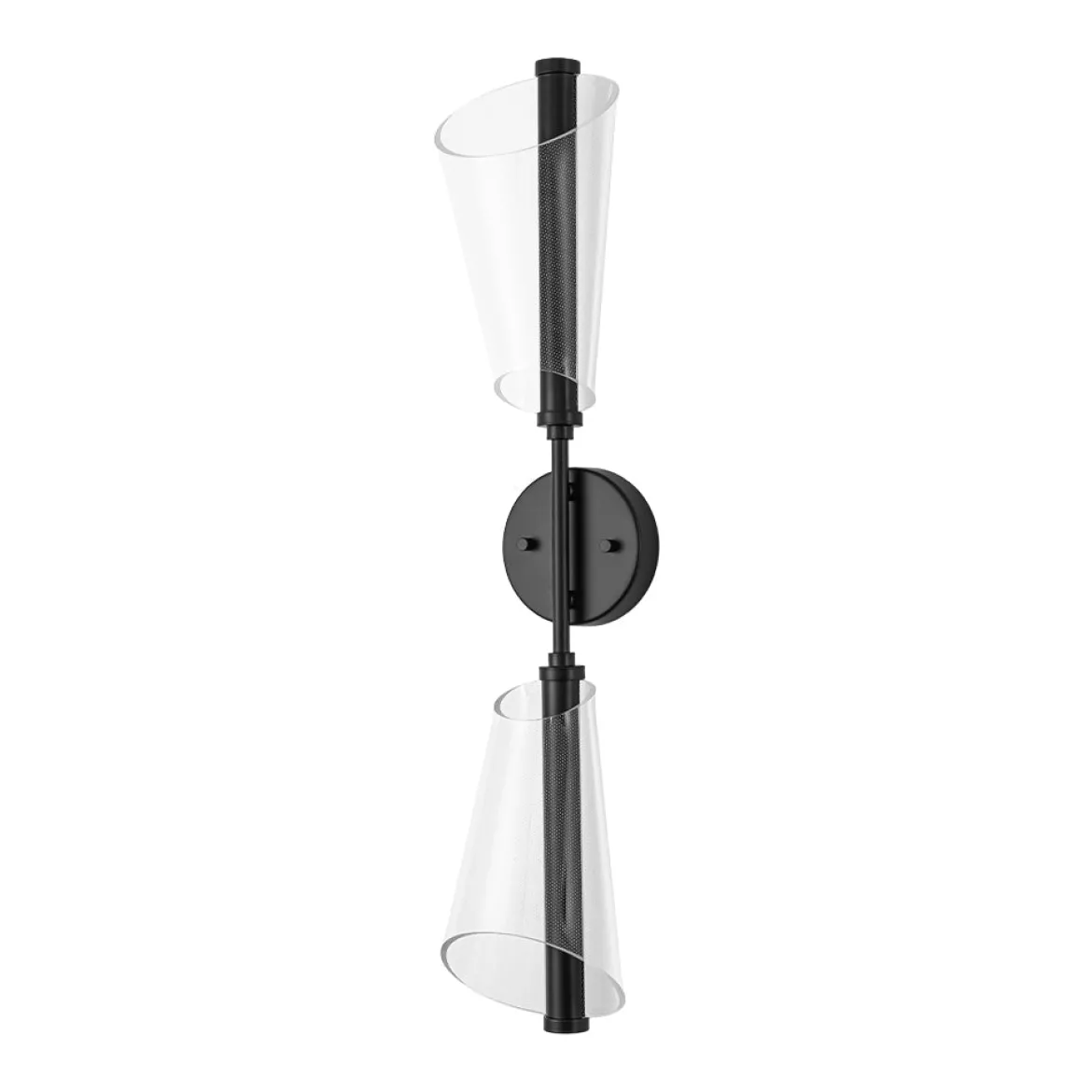2-Light Dimmable LED Up Down Conical Vanity Wall Sconce