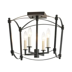 4-light French Antique Candle Style Lantern Semi Flush
