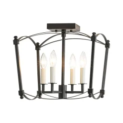4-light French Antique Candle Style Lantern Semi Flush