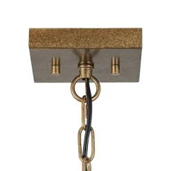 4-light French Antique Gold Candle Square Lantern Chandelier
