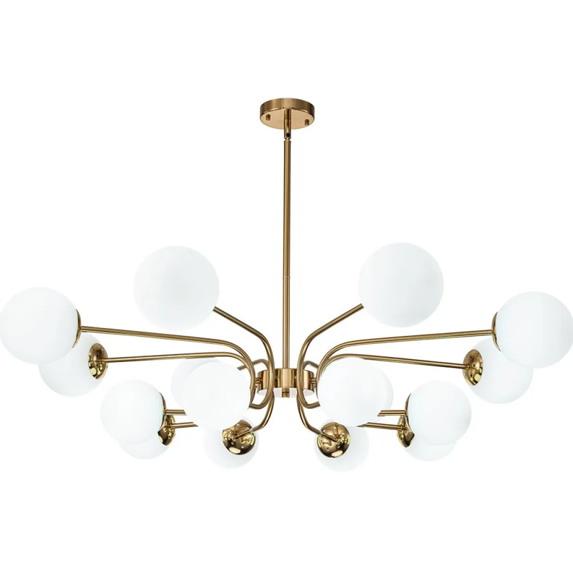 16-Light Frosted Glass Globe Bubble Sputnik Chandelier