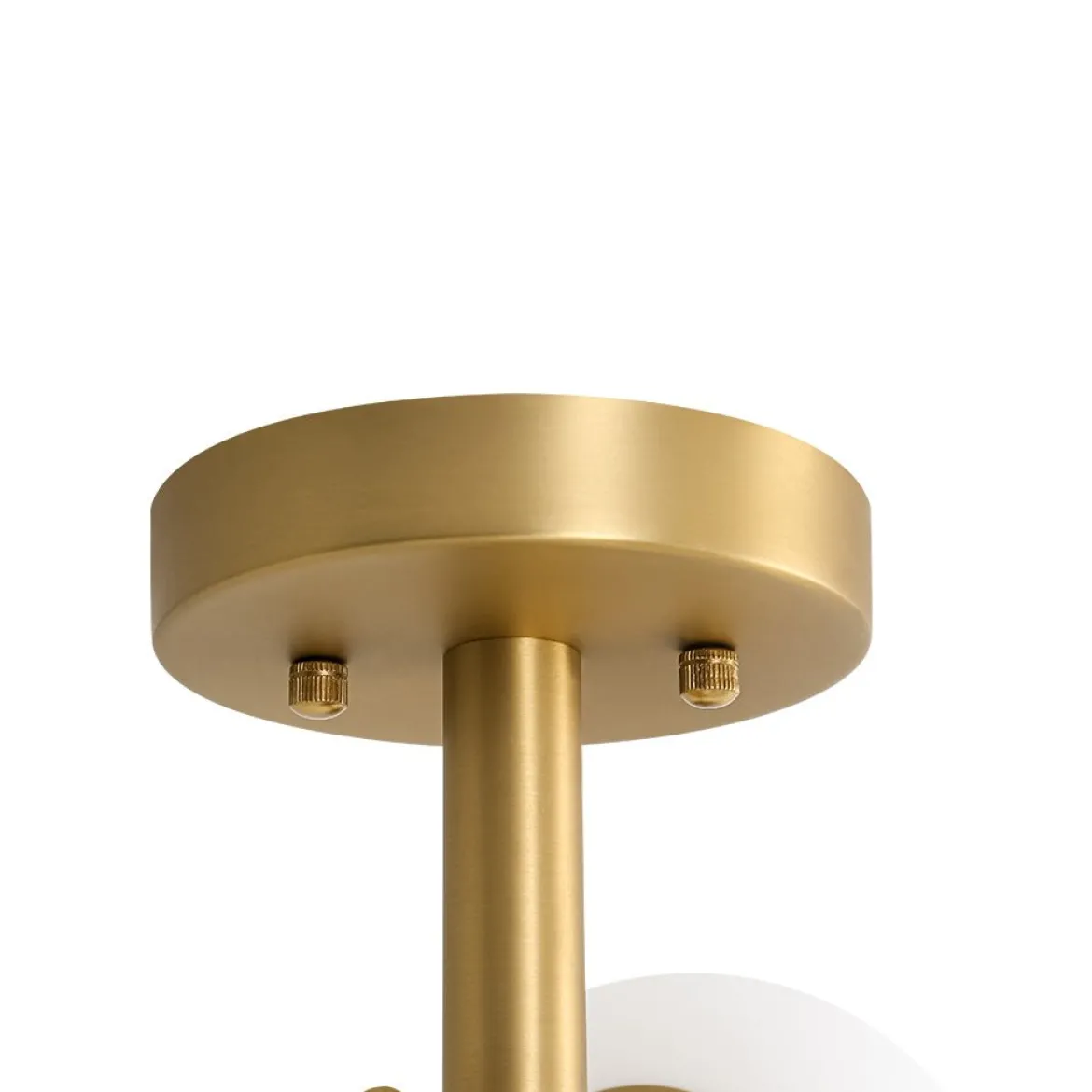 3-Light Frosted Glass Globe Tiered Sputnik Semi Flush Mount