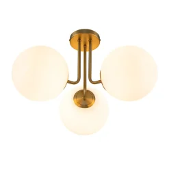 3-Light Frosted Glass Globe Ceiling Light