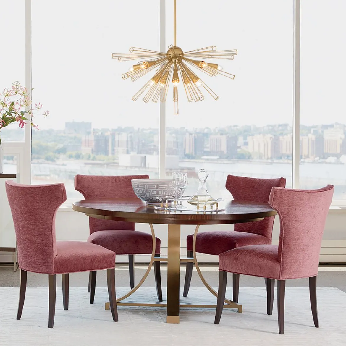 10-Light Geometric Sputnik Sunburst Chandelier