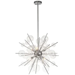 6-Light Glass Globe Bubble Sputnik Sunburst Chandelier