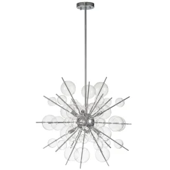 6-Light Glass Globe Bubble Sputnik Sunburst Chandelier
