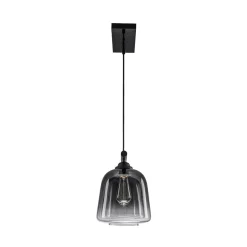 3-Light Gradual Smoked Glass Shade Linear Island Pendant