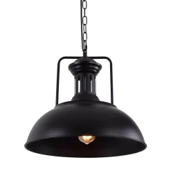 1-Light Industrial Dome Pendant Light